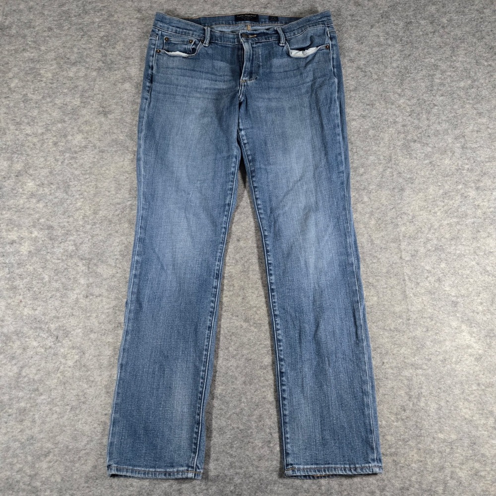 Lucky Brand Womens Blue Sweet Mid Rise Straight Leg Jeans 12/31R